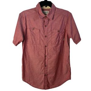 burton men’s short sleeve glade shirt in red
